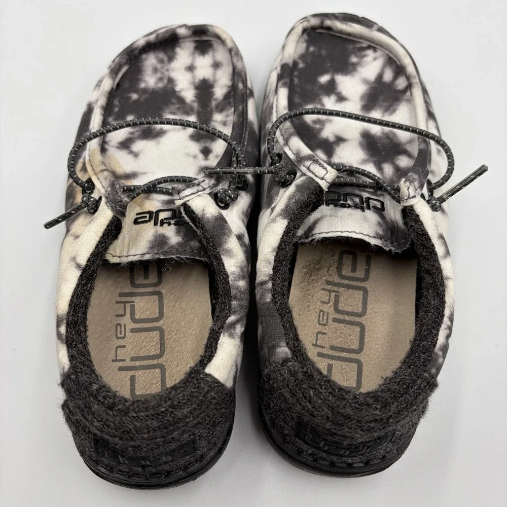 HEY DUDE Toddler K11‎ Wally Thunderstruck Tie Dye Slip On Ripstop Shoes